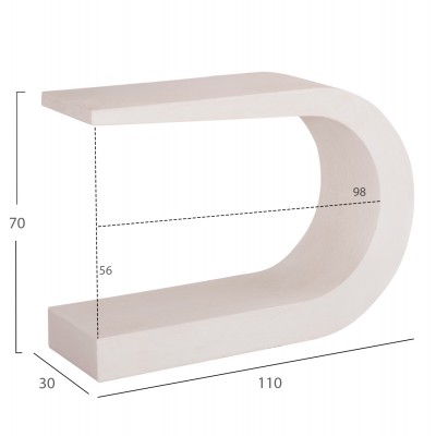 ΚΟΝΣΟΛΑ FB918049 MDF ΣΕ ΥΠΟΛΕΥΚΟ ΧΡΩΜΑ 110x30x70Υεκ.