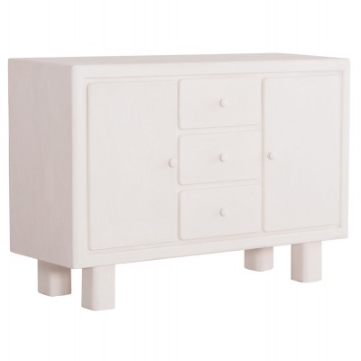 ΜΠΟΥΦΕΣ FB918048 MDF ΣΕ ΥΠΟΛΕΥΚΟ ΧΡΩΜΑ-3 ΣΥΡΤΑΡΙΑ & 2 ΠΟΡΤΕΣ 120x38x80Υεκ.