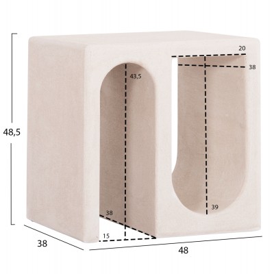 ΤΡΑΠΕΖΙ ΣΑΛΟΝΙΟΥ FB918070 MDF ΣΕ ΥΠΟΛΕΥΚΟ ΧΡΩΜΑ 48x38x48,5Υεκ.