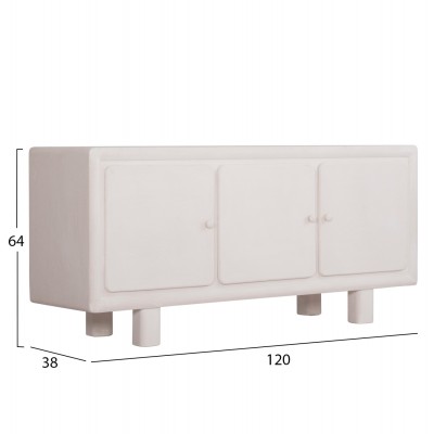 ΜΠΟΥΦΕΣ FB918068 MDF ΣΕ ΥΠΟΛΕΥΚΟ ΧΡΩΜΑ-3 ΠΟΡΤΕΣ 140x38x64Υεκ.