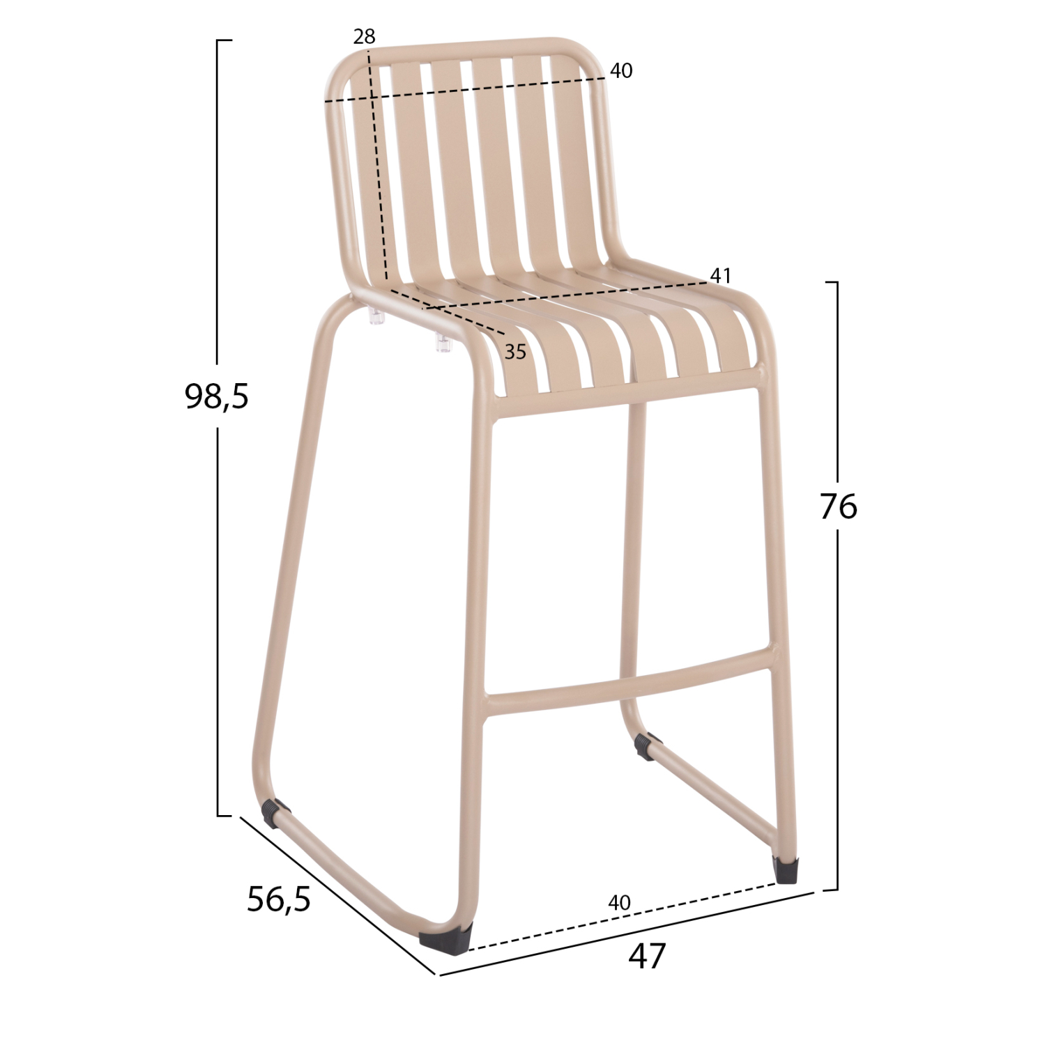 ΣΚΑΜΠΟ ΜΠΑΡ ΑΛΟΥΜΙΝΙΟΥ FB96341.04 ΣΑΜΠΑΝΙ 59,5x55x101Υεκ.