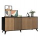 ΜΠΟΥΦΕΣ ΜΕΛΑΜΙΝΗΣ FB99446.11 ΜΑΥΡΟ-ΦΥΣΙΚΟ 180x40x78.6Υεκ.