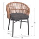 ΠΟΛΥΘΡΟΝΑ ΑΛΟΥΜΙΝΙΟΥ FB96265.01 ΣΚΟΥΡΟ ΓΚΡΙ- P.E.RATTAN ΣΕ ΦΥΣΙΚΟ 58x61x75Υεκ.
