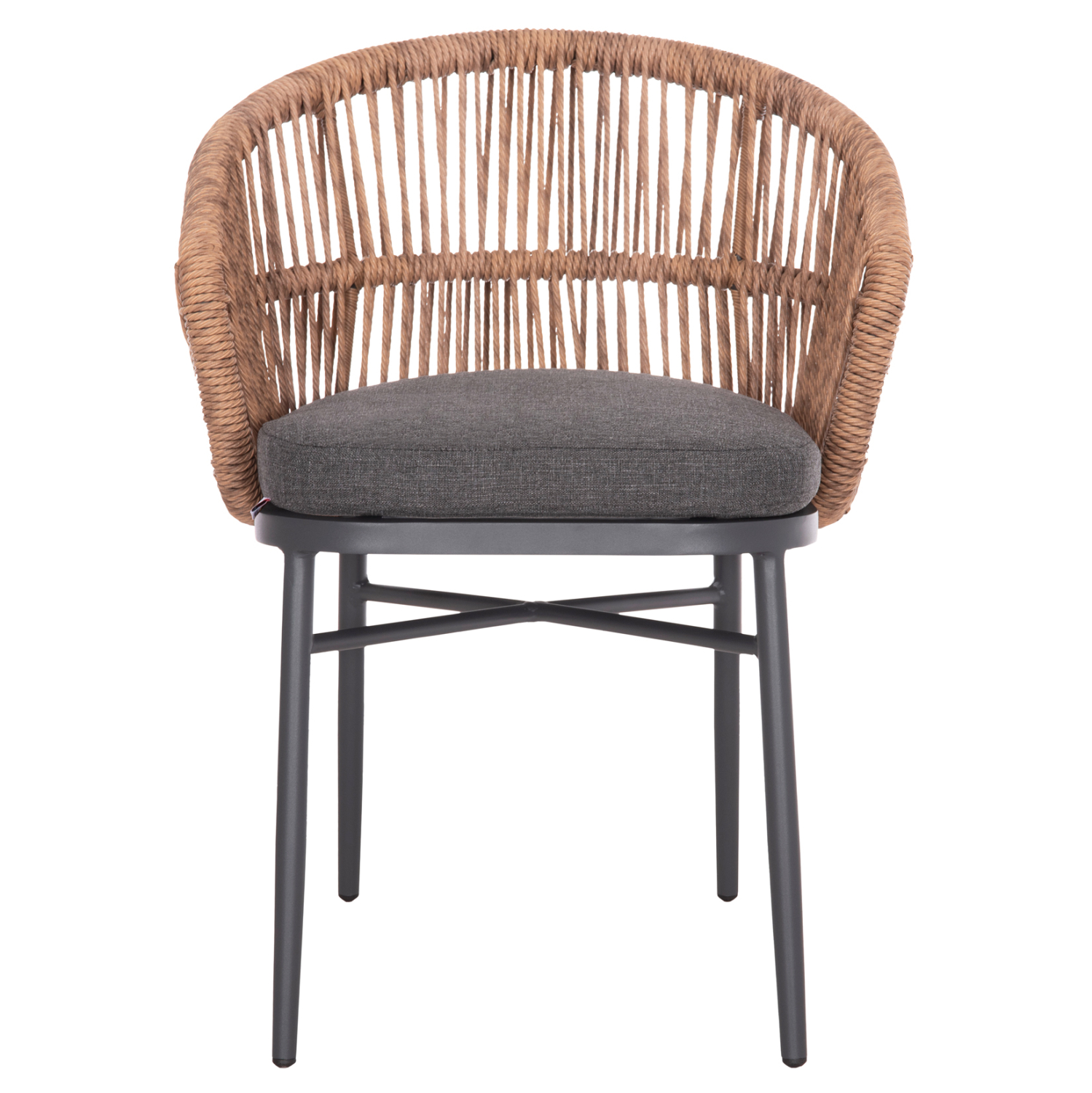 ΠΟΛΥΘΡΟΝΑ ΑΛΟΥΜΙΝΙΟΥ FB96265.01 ΣΚΟΥΡΟ ΓΚΡΙ- P.E.RATTAN ΣΕ ΦΥΣΙΚΟ 58x61x75Υεκ.
