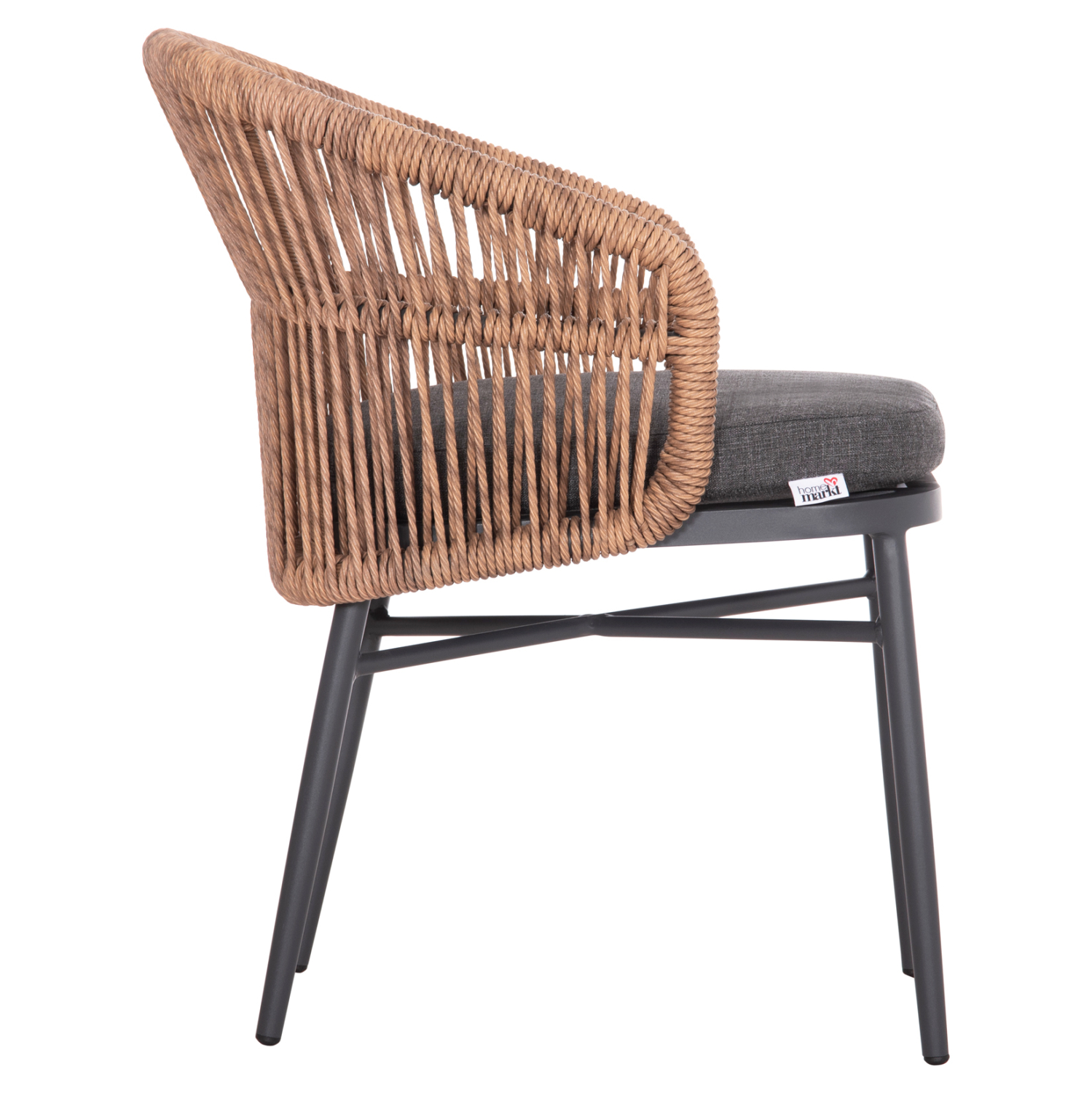 ΠΟΛΥΘΡΟΝΑ ΑΛΟΥΜΙΝΙΟΥ FB96265.01 ΣΚΟΥΡΟ ΓΚΡΙ- P.E.RATTAN ΣΕ ΦΥΣΙΚΟ 58x61x75Υεκ.