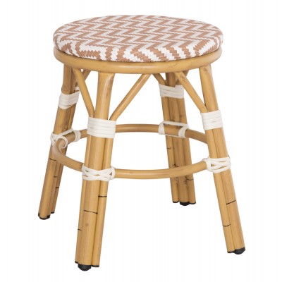 ΣΚΑΜΠΟ ΑΛΟΥΜΙΝΙΟΥ FB96285.04 BAMBOO LOOK-TEXTILENE ΛΕΥΚΟ-ΚΑΦΕ Φ36x46Υεκ.