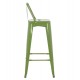 ΣΚΑΜΠΟ BAR ME ΠΛΑΤΗ ΜΕΤΑΛΛΙΚΟ FB98643.53 LIGHT OLIVE GREEN 42x42x100Υεκ.