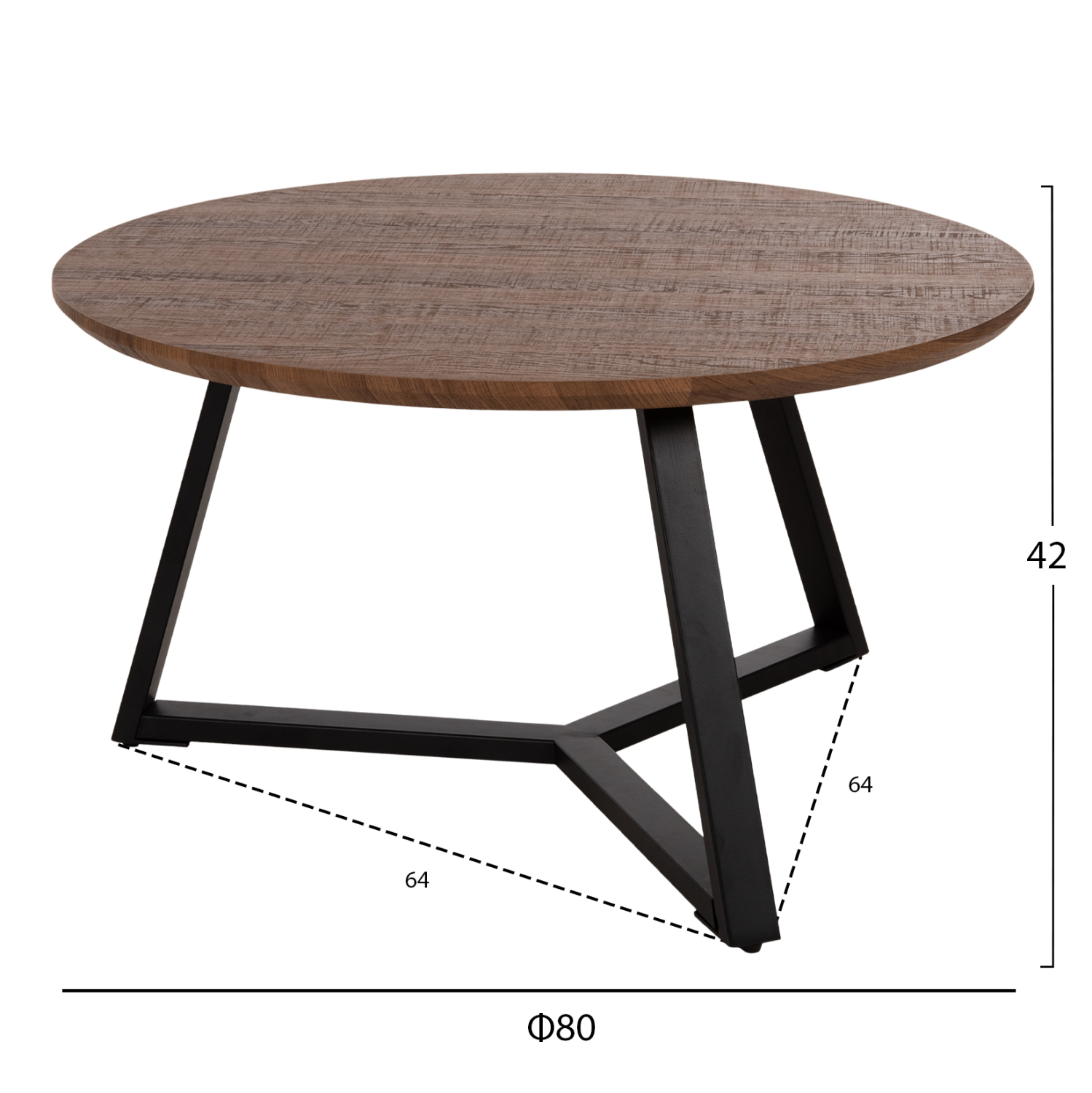 ΣΕΤ 2ΤΜΧ ΤΡΑΠΕΖΙΑ ΣΑΛΟΝΙΟΥ FB921090.02 MDF ΣΕ ΚΑΡΥΔΙ ΧΡΩΜΑ Φ80εκ & Φ45εκ