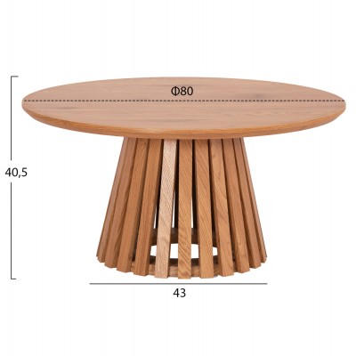 ΣΕΤ 2ΤΜΧ ΤΡΑΠΕΖΙΑ ΣΑΛΟΝΙΟΥ FB921083 MDF ΦΥΣΙΚΟ ΞΥΛΟΥ Φ80εκ & Φ45εκ