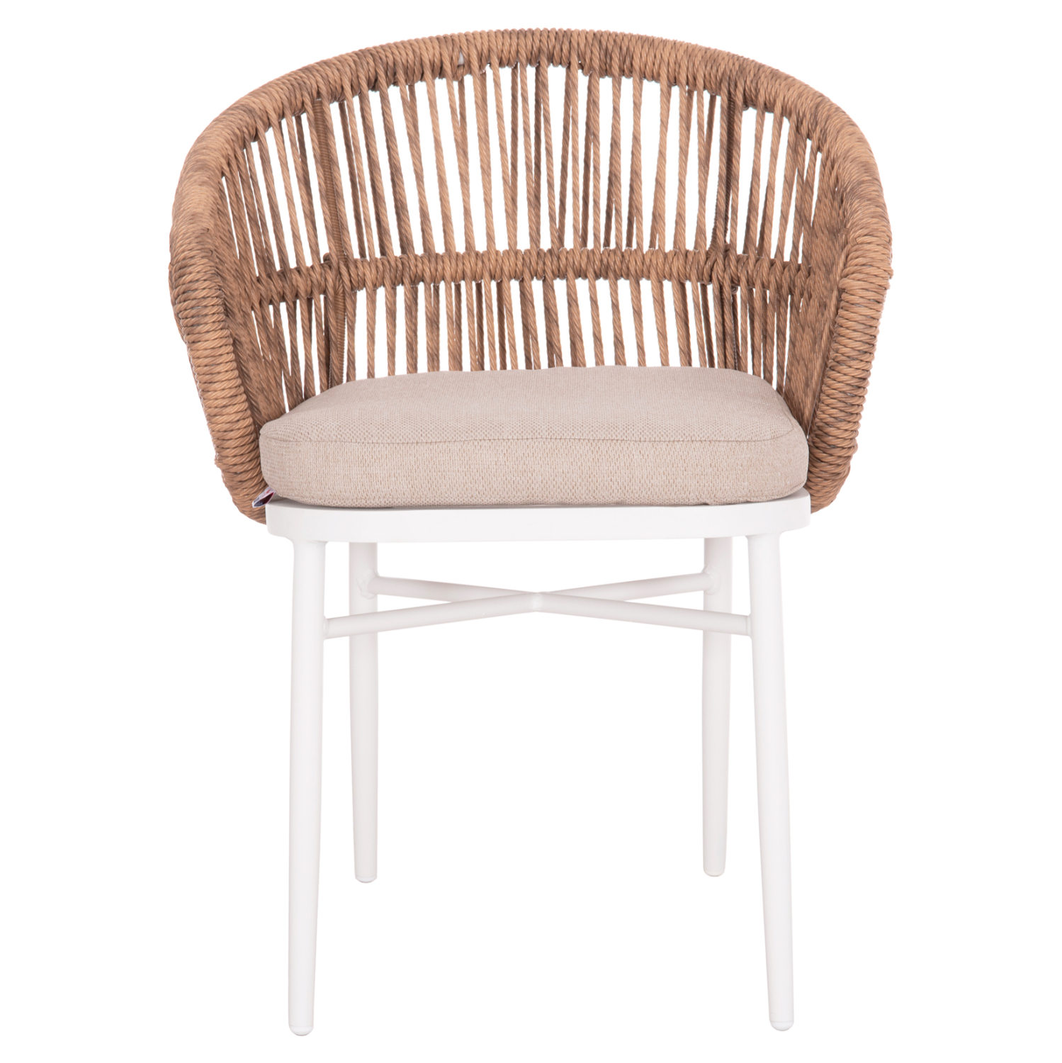 ΠΟΛΥΘΡΟΝΑ ΑΛΟΥΜ. FB96265.02 ΛΕΥΚΗ-P.E.RATTAN ΦΥΣΙΚΟ-ΜΠΕΖ ΜΑΞΙΛΑΡΙΑ 58x61x75Υ