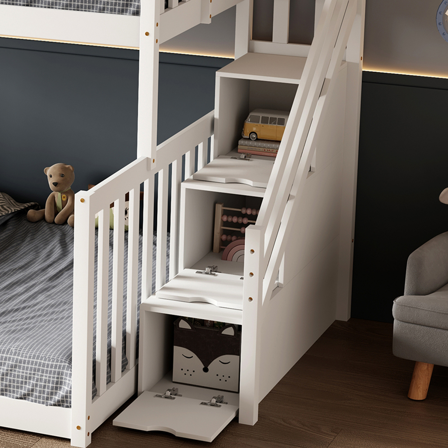 ΠΑΙΔΙΚH ΚΟΥΚΕΤΑ τ.MONTESSORI FB9711.03 ΞΥΛΟ ΠΕΥΚΟΥ ΣΕ ΛΕΥΚΟ-ΣΤΡΩΜΑΤΑ 90-140x190εκ