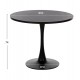 ΤΡΑΠΕΖΙ ΤΡΑΠΕΖΑΡΙΑΣ FB99421.12 ΣΤΡΟΓΓΥΛΟ BLACK MARBLE Φ90x74Υεκ.