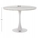 ΤΡΑΠΕΖΙ ΤΡΑΠΕΖΑΡΙΑΣ FB99422.11 ΣΤΡΟΓΓΥΛΟ WHITE MARBLE Φ120x74Yεκ.