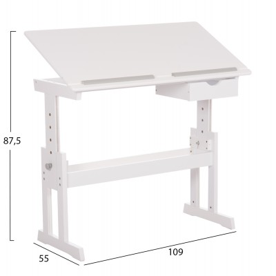 ΓΡΑΦΕΙΟ/ΣΧΕΔΙΑΣΤΗΡΙΟ FB918289 MDF ΣΕ ΛΕΥΚΟ 109x55x87,5Υεκ