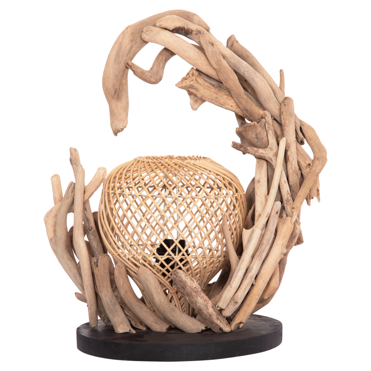 ΕΠΙΤΡΑΠΕΖΙΟ ΔΙΑΚΟΣΜΗΤΙΚΟ ΦΩΤΙΣΤΙΚΟ FB94438 DRIFTWOOD--RATTAN 30x30x49Υεκ.