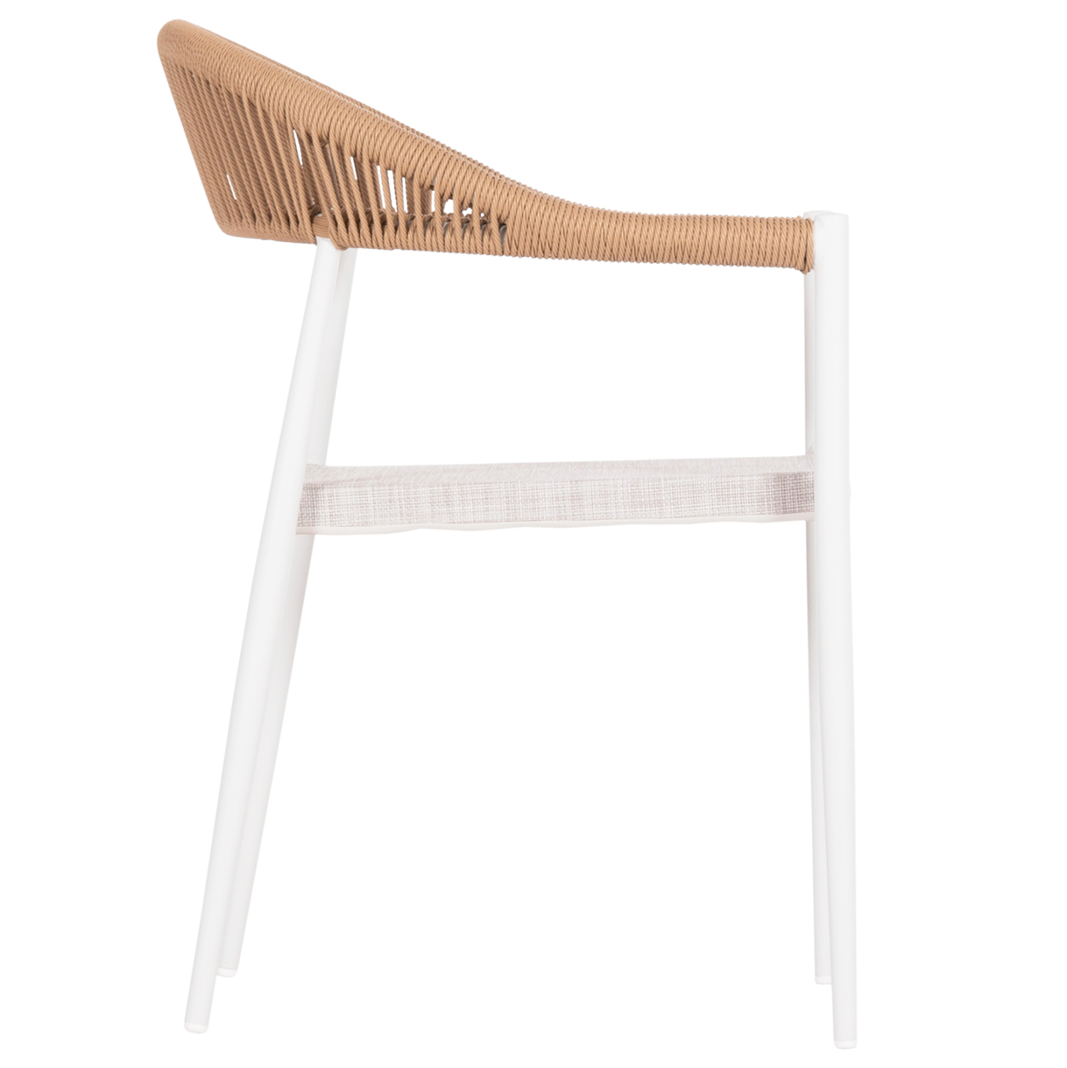 ΠΟΛΥΘΡΟΝΑ FB96284.01 ΑΛΟΥΜΙΝΙΟ & TEXTILENE ΛΕΥΚΟ--P.E.TWISTED RATTAN 55x56x79Υεκ