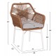 ΠΟΛΥΘΡΟΝΑ FB96048.11 ΑΛΟΥΜΙΝΙΟ ΛΕΥΚΟ-P.E. RATTAN ΜΠΕΖ 59x63x81Υεκ