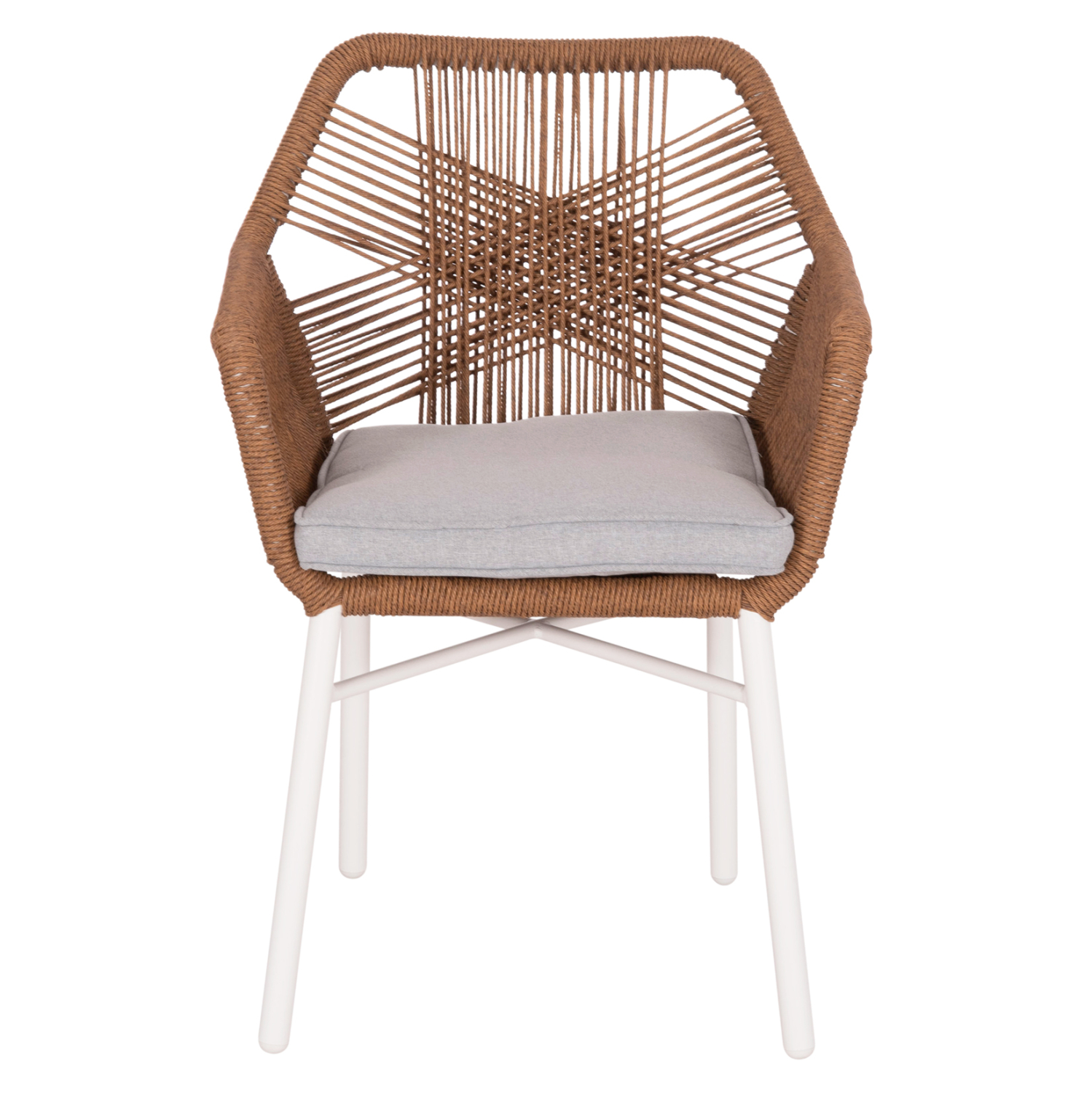 ΠΟΛΥΘΡΟΝΑ FB96048.11 ΑΛΟΥΜΙΝΙΟ ΛΕΥΚΟ-P.E. RATTAN ΜΠΕΖ 59x63x81Υεκ