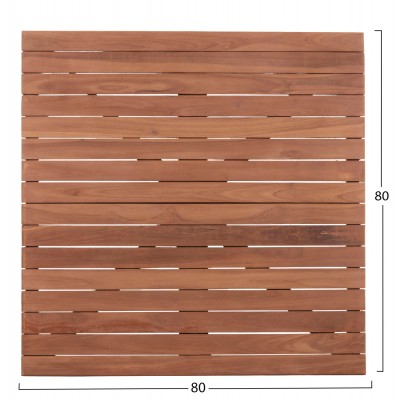 ΕΠΙΦΑΝΕΙΑ ΤΡΑΠΕΖΙΟΥ ΤΕΤΡΑΓΩΝΗ FB918137 ΞΥΛΟ TEAK--ΦΥΣΙΚΟ 80x80x4(πάχος)εκ.