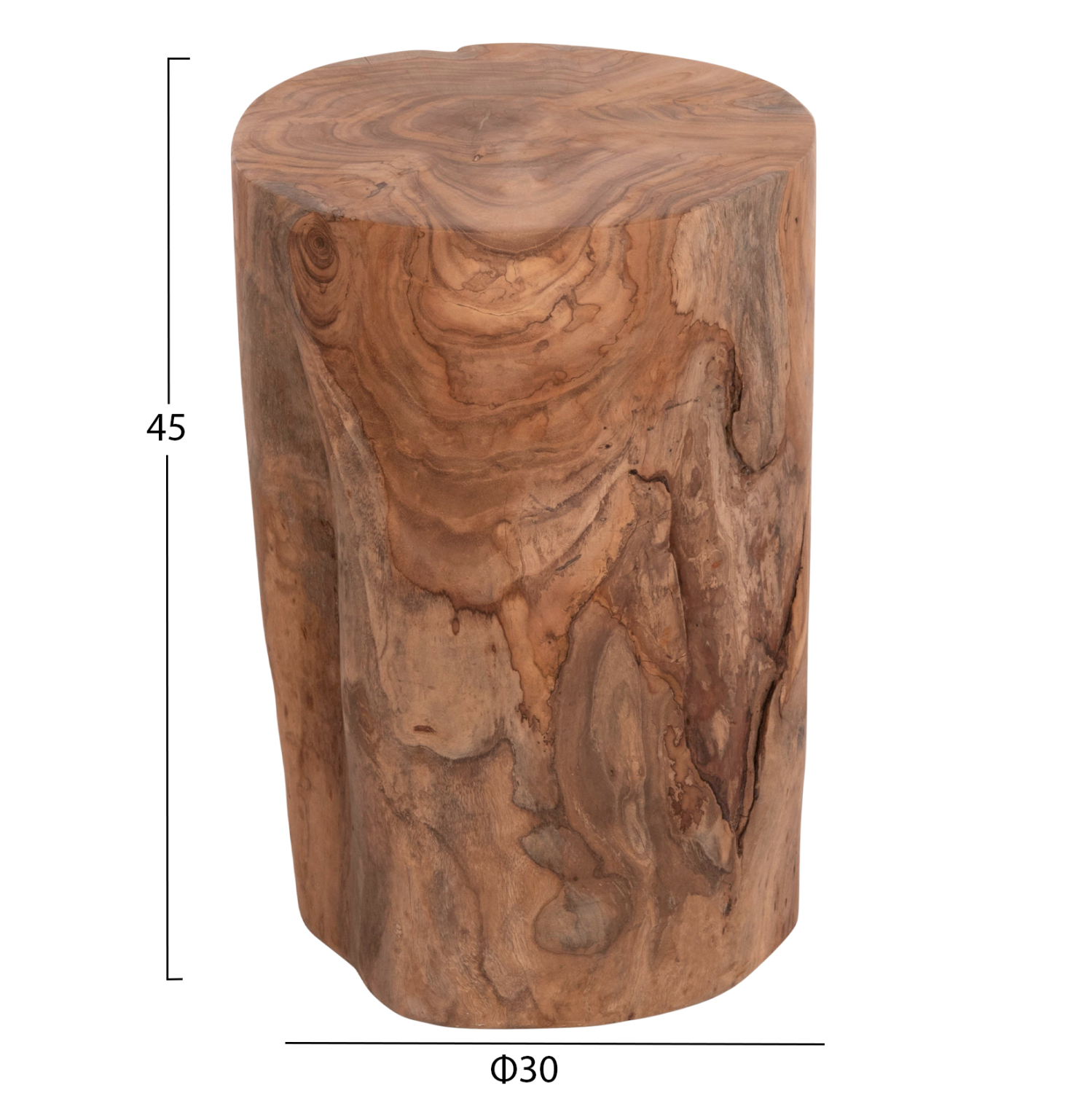 ΒΟΗΘΗΤΙΚΟ ΤΡΑΠΕΖΑΚΙ/ΣΚΑΜΠΟ FB99374.21 ΞΥΛΟ TEAK--ΦΥΣΙΚΟ Φ30x45Υεκ.
