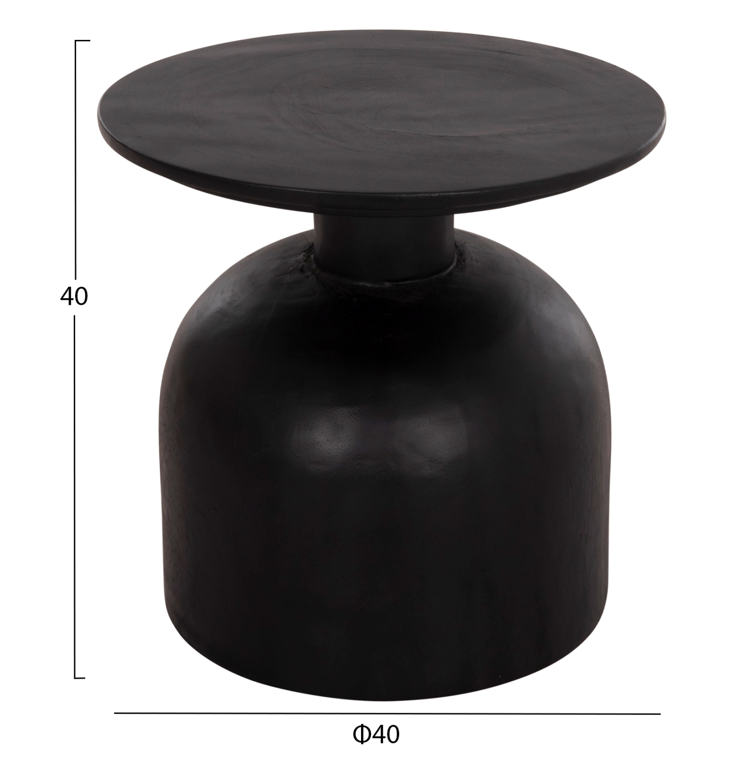 ΒΟΗΘΗΤΙΚΟ ΤΡΑΠΕΖΑΚΙ FB99892.12 ΞΥΛΟ SUAR--ΜΑΥΡΟ Φ40x40Υεκ