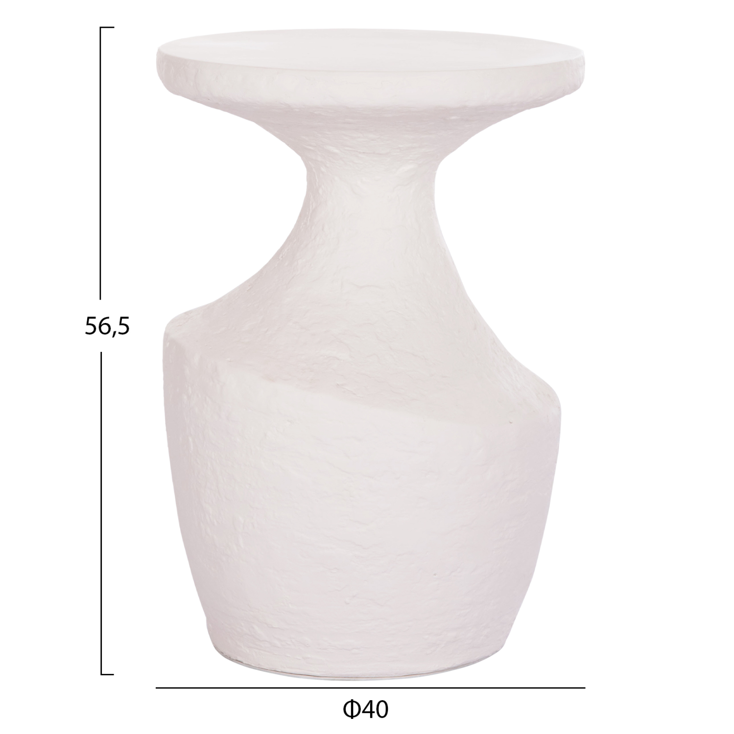 ΤΡΑΠΕΖΙ ΒΟΗΘΗΤΙΚΟ FB918156.02L FIBER CEMENT ΣΕ ΛΕΥΚΟ--Φ40x56.5Υεκ.