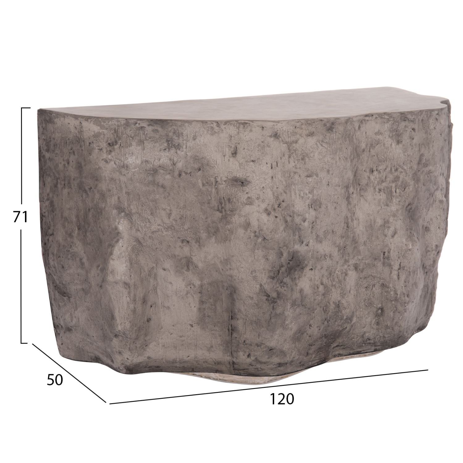 ΚΟΝΣΟΛΑ ΒΡΑΧΟΣ FB918152.03 FIBER CEMENT ΣΕ ΓΚΡΙ--120x50x71Υεκ.