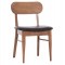 KΑΡΕΚΛΑ ΤΡΑΠΕΖΑΡΙΑΣ FB99945.03 ΚΑΡΥΔΙ RUBBERWOOD-ΜΑΥΡΟ PU 51x48x79Υεκ