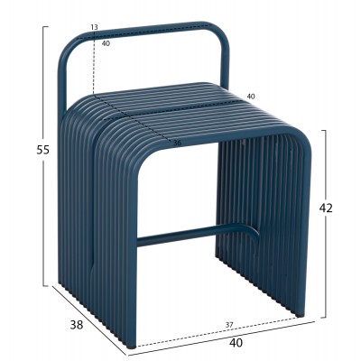 ΣΚΑΜΠΟ FB96326.08 ΑΛΟΥΜΙΝΙΟ ΣΕ ΜΠΛΕ ΧΡΩΜΑ 40x38x55Υεκ.