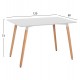 ΣΕΤ ΤΡΑΠΕΖΑΡΙΑΣ 5ΤΜΧ FB921172 MDF TOP ΣΕ ΛΕΥΚΟ-ΣΚΕΛΕΤΟΣ ΣΕ ΦΥΣΙΚΟ ΞΥΛΟΥ