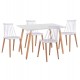 ΣΕΤ ΤΡΑΠΕΖΑΡΙΑΣ 5ΤΜΧ FB921172 MDF TOP ΣΕ ΛΕΥΚΟ-ΣΚΕΛΕΤΟΣ ΣΕ ΦΥΣΙΚΟ ΞΥΛΟΥ