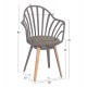 ΣΕΤ ΤΡΑΠΕΖΑΡΙΑΣ 5ΤΜΧ FB921176 MDF TOP ΣΕ ΓΚΡΙ--P.P. & PU ΣΕ ΓΚΡΙ