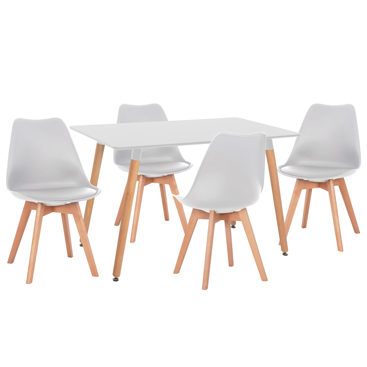 ΣΕΤ ΤΡΑΠΕΖΑΡΙΑΣ 5ΤΜΧ FB921184 MDF TOP ΣΕ ΛΕΥΚΟ--ΠΟΔΙΑ ΟΞΙΑΣ