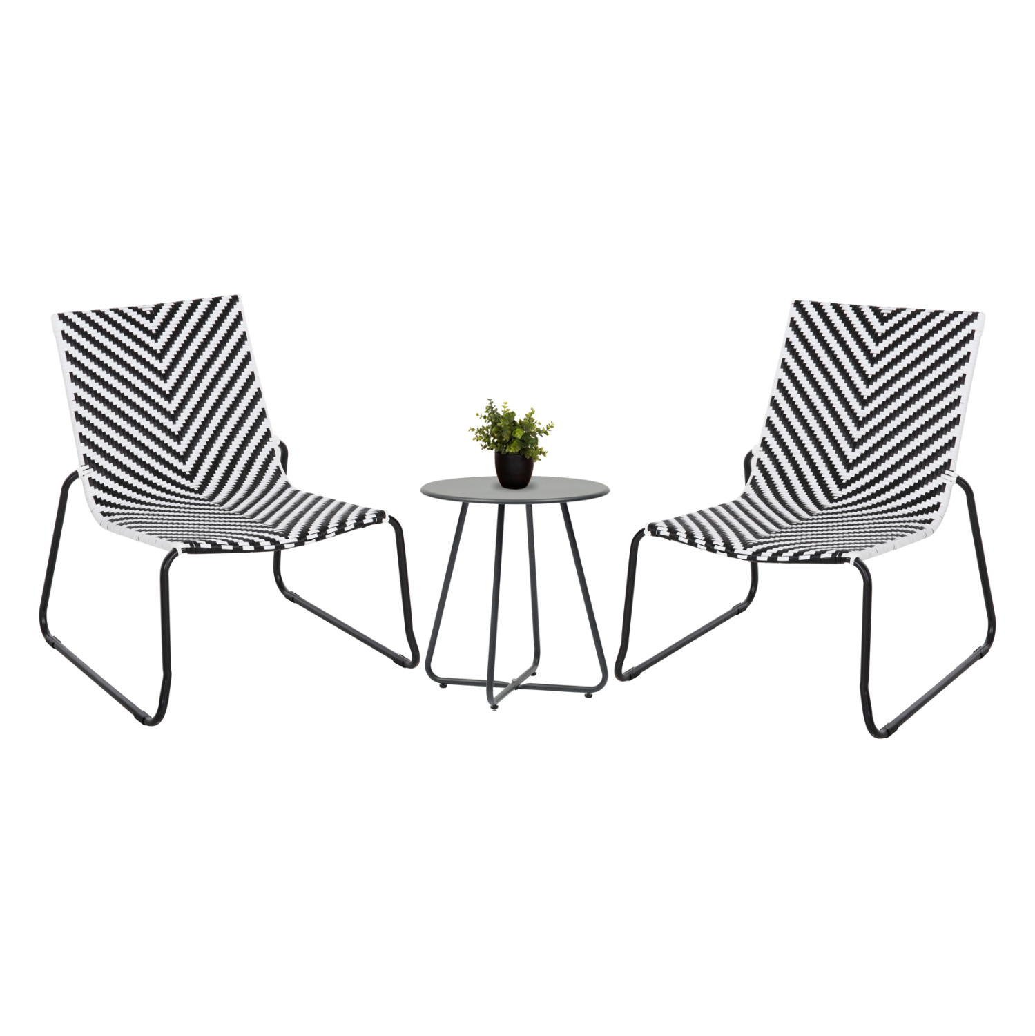 ΣΕΤ LOUNGE 3TMX ΕΞ.ΧΩΡΟΥ FB921193 ΜΕΤΑΛΛΟ ΣΕ ΓΚΡΙ--ΣΥΝΘ.RATTAN ΣΕ ΛΕΥΚΟ-ΜΑΥΡΟ