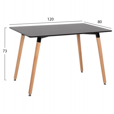 ΣΕΤ ΤΡΑΠΕΖΑΡΙΑΣ 5ΤΜΧ FB921174 MDF TOP & ΠΟΛΥΠΡΟΠΥΛΕΝΙΟ ΣΕ ΜΑΥΡΟ