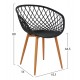 ΣΕΤ ΤΡΑΠΕΖΑΡΙΑΣ 5ΤΜΧ FB921174 MDF TOP & ΠΟΛΥΠΡΟΠΥΛΕΝΙΟ ΣΕ ΜΑΥΡΟ