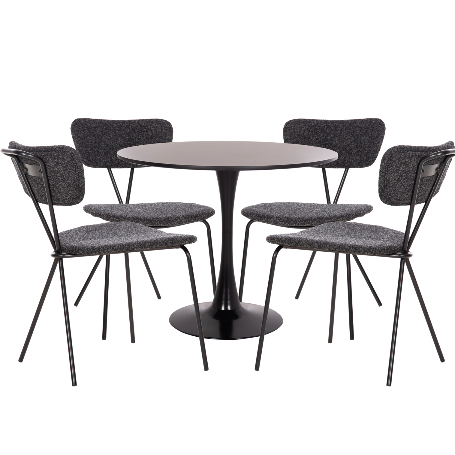 ΣΕΤ ΤΡΑΠΕΖΑΡΙΑΣ 5ΤΜΧ FB921200 MDF TOP & ΜΕΤΑΛΛΟ ΜΑΥΡΟ-ΣΚΟΥΡΟ ΓΚΡΙ ΥΦΑΣΜΑ