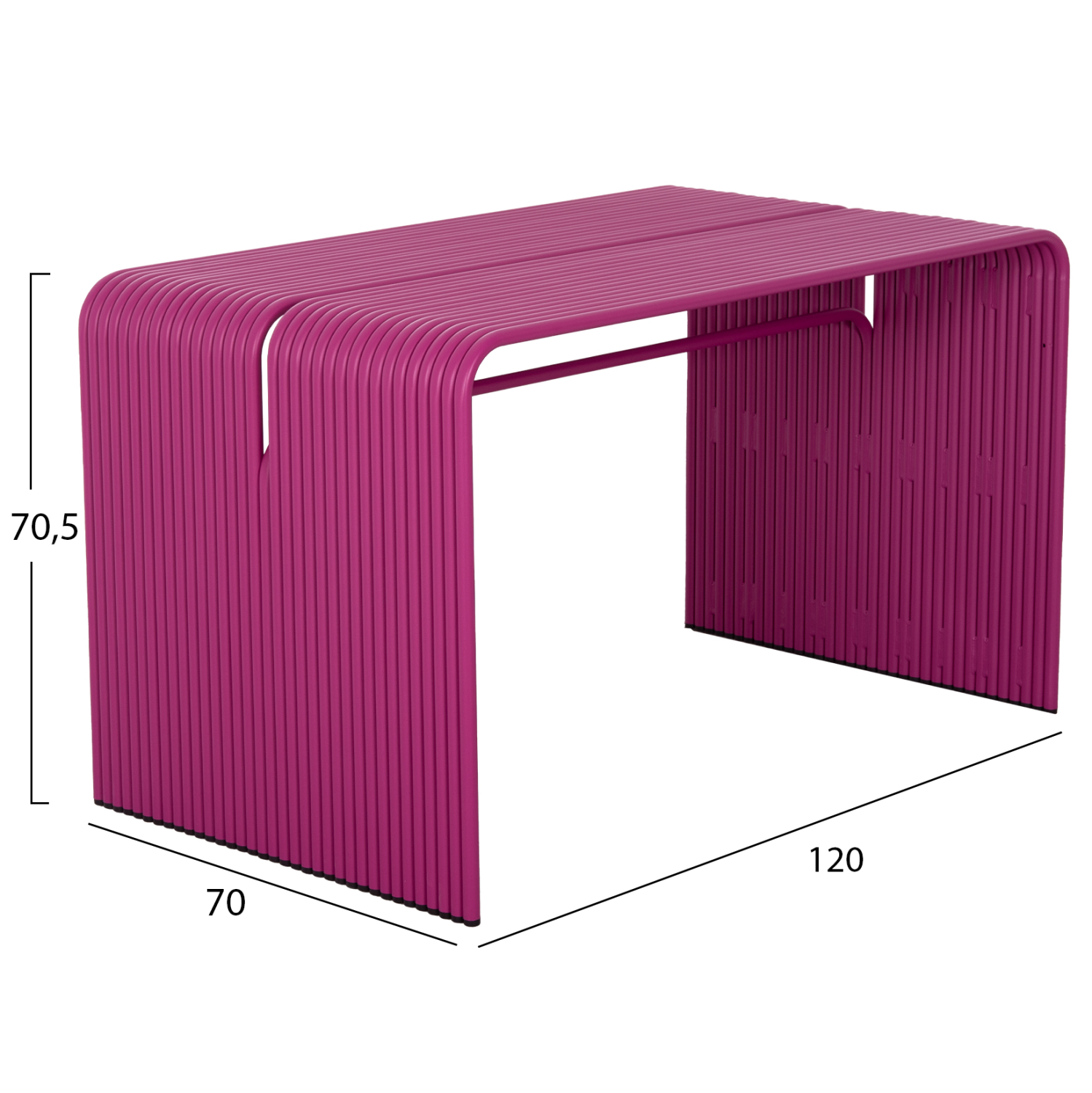 ΤΡΑΠΕΖΙ ΤΡΑΠΕΖΑΡΙΑΣ FB96330.05 ΑΛΟΥΜΙΝΙΟ ΜΩΒ 120x70x70.5Υεκ.
