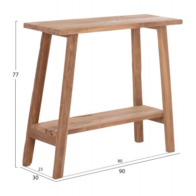 ΚΟΝΣΟΛΑ FB918256 ΞΥΛΟ TEAK ΣΕ ΦΥΣΙΚΟ ΧΡΩΜΑ 90x30x77Υεκ.