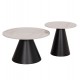 ΣΕΤ 2 ΤΡΑΠΕΖΙΑ ΣΑΛΟΝΙΟY FB918307.02 SINTERED STONE TOPS--ΒΑΣΕΙΣ ΜΑΥΡΕΣ Φ50 & Φ70