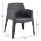 ΣΕΤ ΣΑΛΟΝΙ ΕΞ.ΧΩΡΟΥ 4ΤΜΧ SLEEK FB921268.10 ΓΚΡΙ ΠΟΛΥΠΡΟΠΥΛΕΝΙΟ