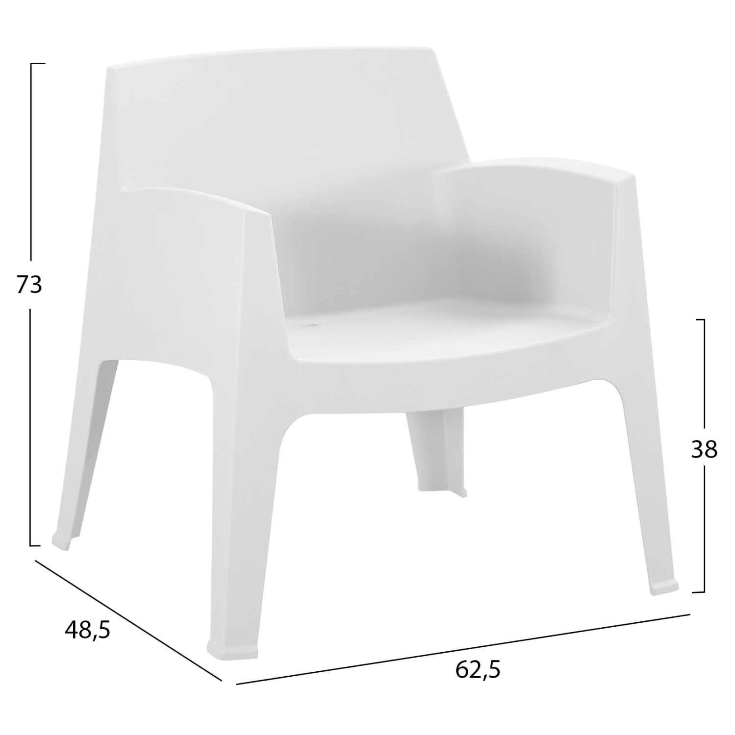 ΠΟΛΥΘΡΟΝΑ ΠΟΛΥΠΡΟΠΥΛΕΝΙΟΥ LOUNGE FB96365.01 ΛΕΥΚΟ 62x68x73Υεκ.