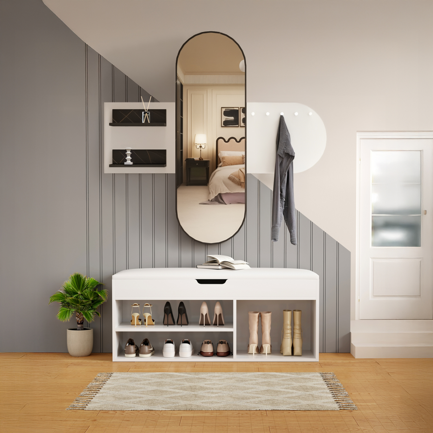 ΣΕΤ ΕΙΣΟΔΟΥ 2ΤΜX FB921276.01 ΜΕΛΑΜΙΝΗ ΣΕ ΛΕΥΚΟ--ΟΨΗ ΜΑΥΡΟ ΜΑΡΜΑΡΟ