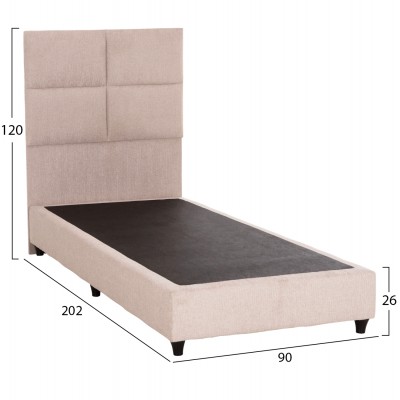 ΚΡΕΒΑΤΙ ΜΟΝΟ FB9652.32 ΜΠΕΖ TEDDY ΥΦΑΣΜΑ ΓΙΑ ΣΤΡΩΜΑ 90x200εκ