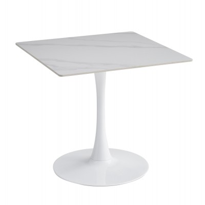 ΤΡΑΠΕΖΙ ΤΡΑΠΕΖΑΡΙΑΣ FB918315.01 ΒΑΣΗ ΛΕΥΚΗ--SINTERED STONE SNOW WHITE 80x80x73Υεκ