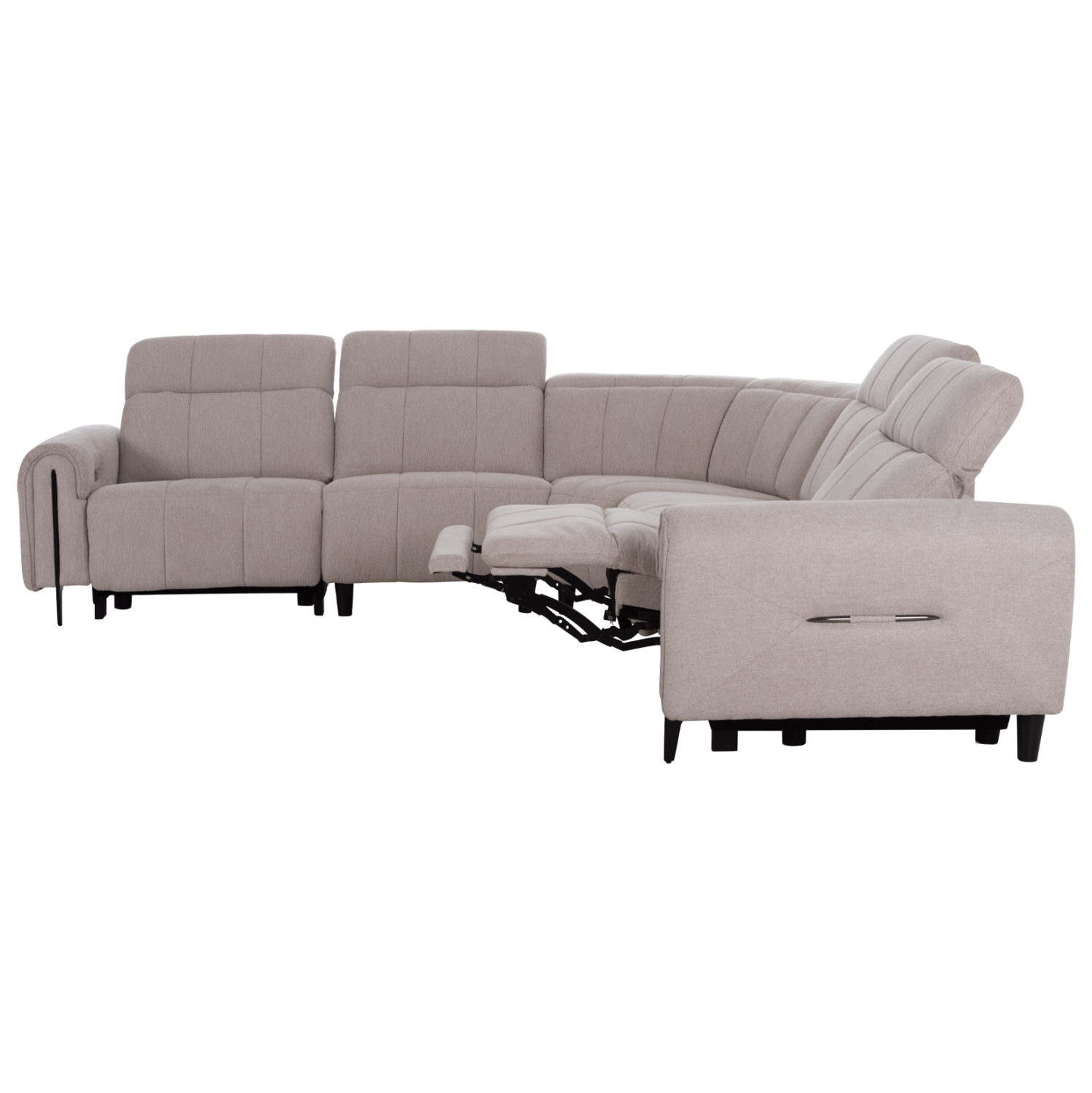 ΓΩΝΙΑΚΟΣ ΚΑΝΑΠΕΣ ΜΕ RECLINE FB93290.02 ΜΠΕΖ ΥΦΑΣΜΑ 260x260x90(κάθισμα)x94Υεκ.
