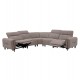 ΓΩΝΙΑΚΟΣ ΚΑΝΑΠΕΣ ΜΕ RECLINE FB93290.02 ΜΠΕΖ ΥΦΑΣΜΑ 260x260x90(κάθισμα)x94Υεκ.
