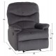 ΠΟΛΥΘΡΟΝΑ RELAX FB93298.01 ΓΚΡΙ ΒΕΛΟΥΔΟ 85x90x95Υεκ.