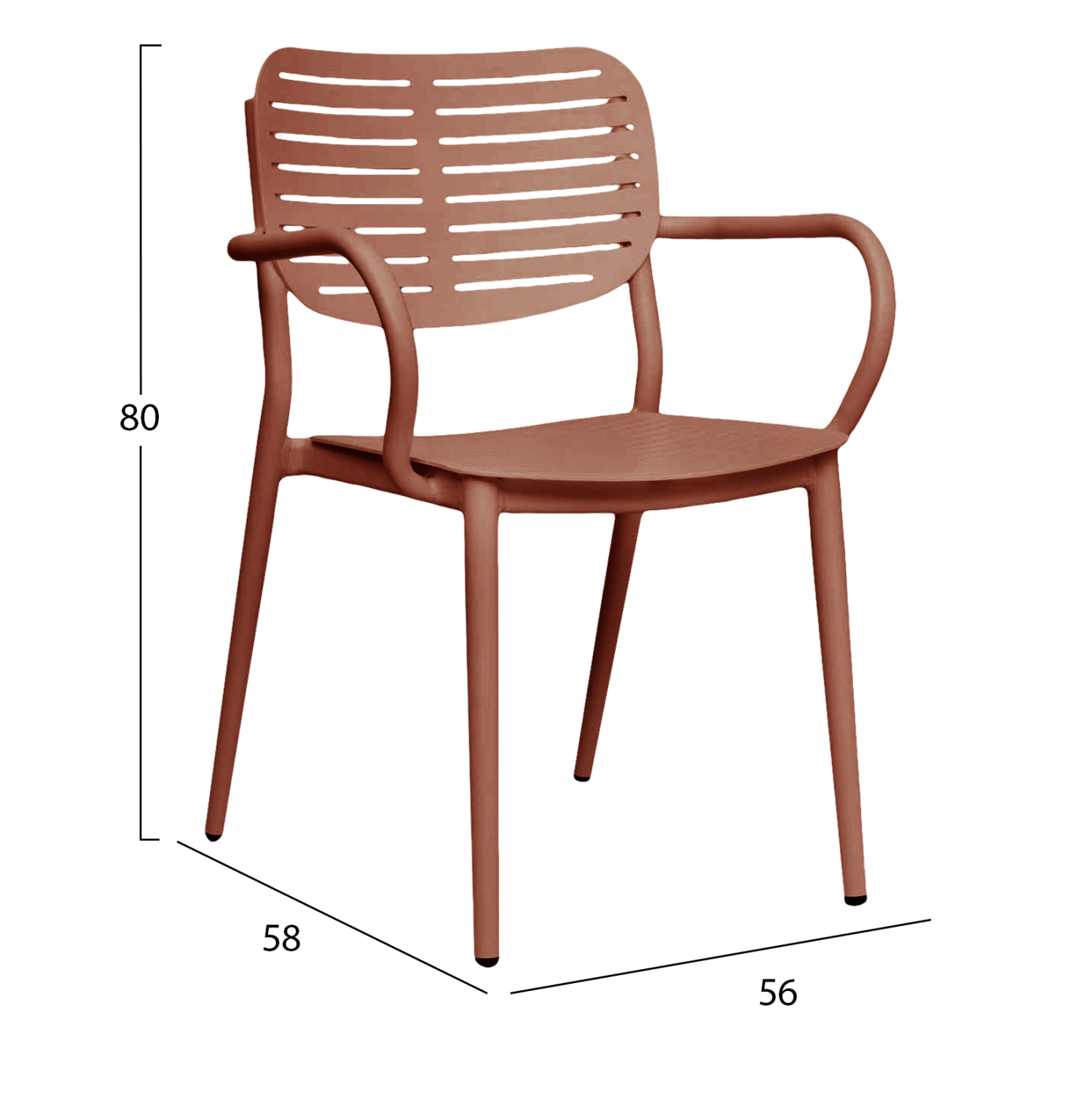 ΠΟΛΥΘΡΟΝΑ ΤΡΑΠΕΖΑΡΙΑΣ FB96644.08 ΑΛΟΥΜΙΝΙΟ ΣΕ TERRACOTTA 56x58x80Υεκ