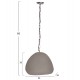 ΦΩΤΙΣΤΙΚΟ ΟΡΟΦΗΣ ΚΡΕΜΑΣΤΟ FB94703.03S FIBER CEMENT ΓΚΡΙ 44x39x30Υεκ.